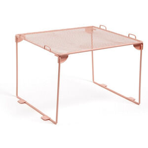 U Brands Mesh Locker Organizer Shelf 11" x 10" x 8" Pink Stackable Organizer s1
